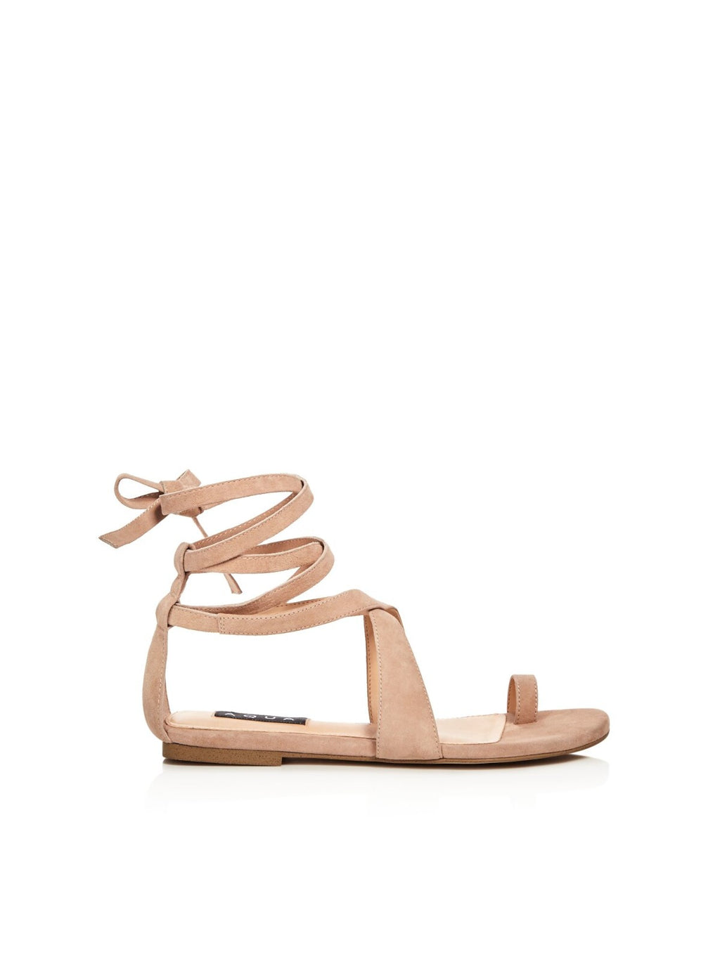 Beige Crossover Strap Leather Gladiator Sandals Shoes S246