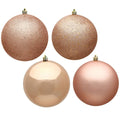 Rose Gold Ball Ornaments 4/Bag B160