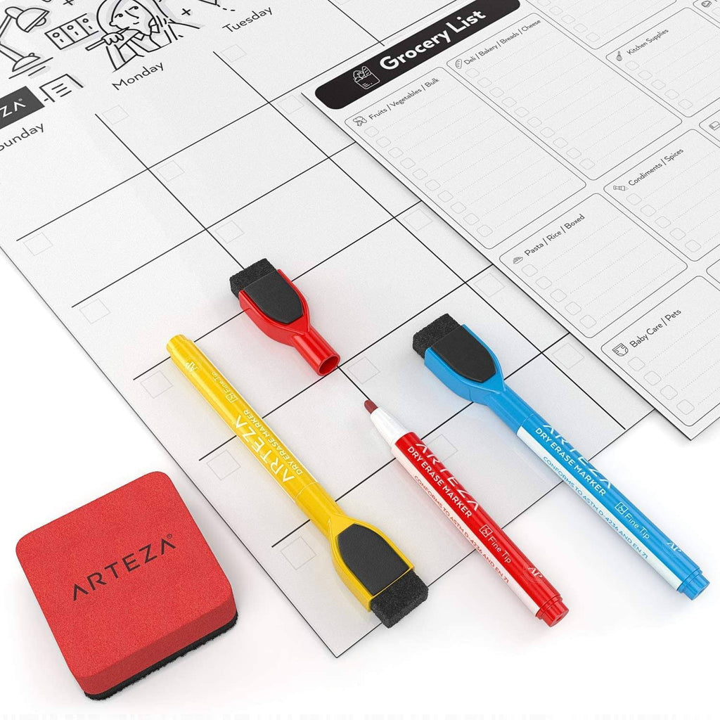 Magnetic Monthly Calendar Set, Dry Erase, White M1028