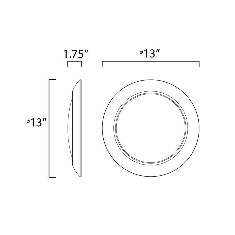 Satin Nickel LED Flush Mount H13331