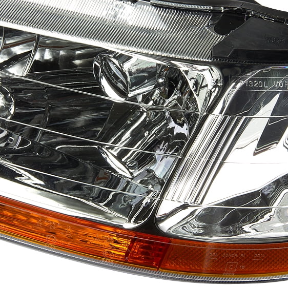 OE Style Headlight Chrome Housing Amber Corner Headlamp Left + Right U630