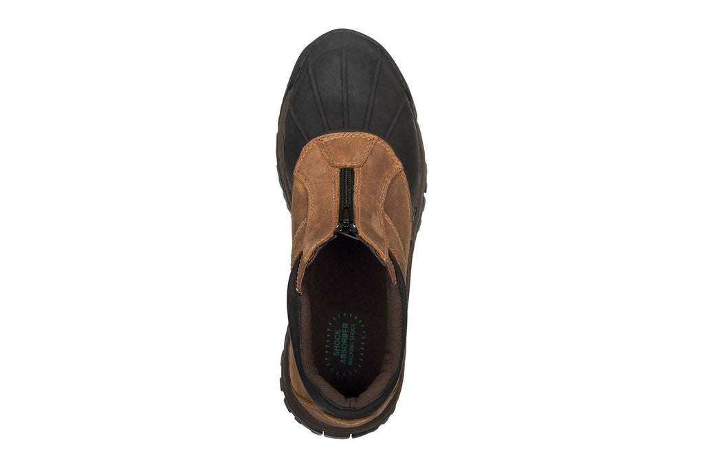Brown Ankle Zip Boots D9041