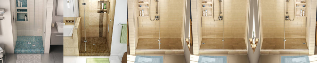 Single Curb Shower Pan with Right Drain X21802