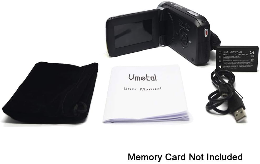 Kids Video Camcorder FHD 1080P 12.0MP 2.8 Inch LCD 8X Digital Zoom Camera Black Pack of 2 P8468