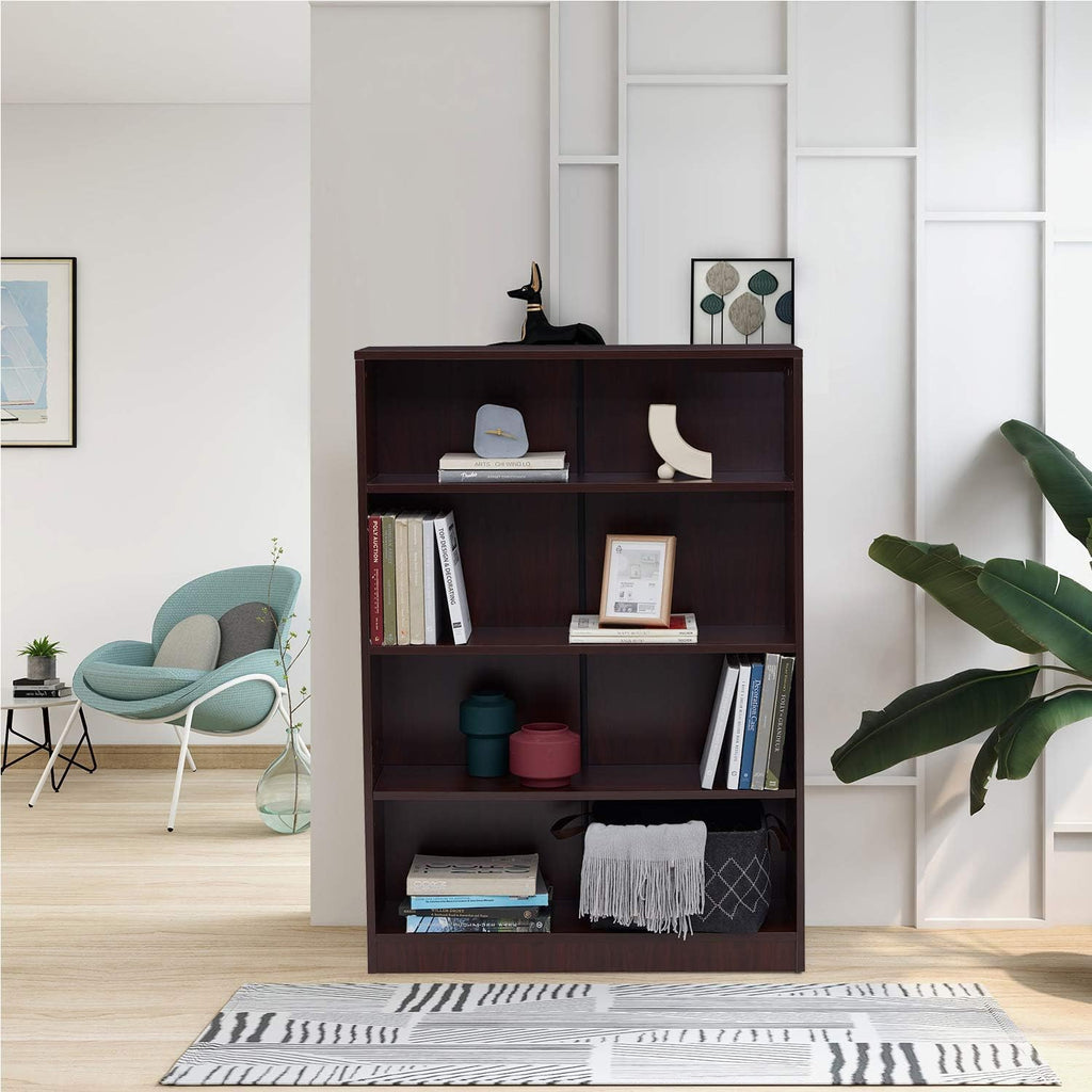 Mahogany 4-Shelf Bookcase V4235