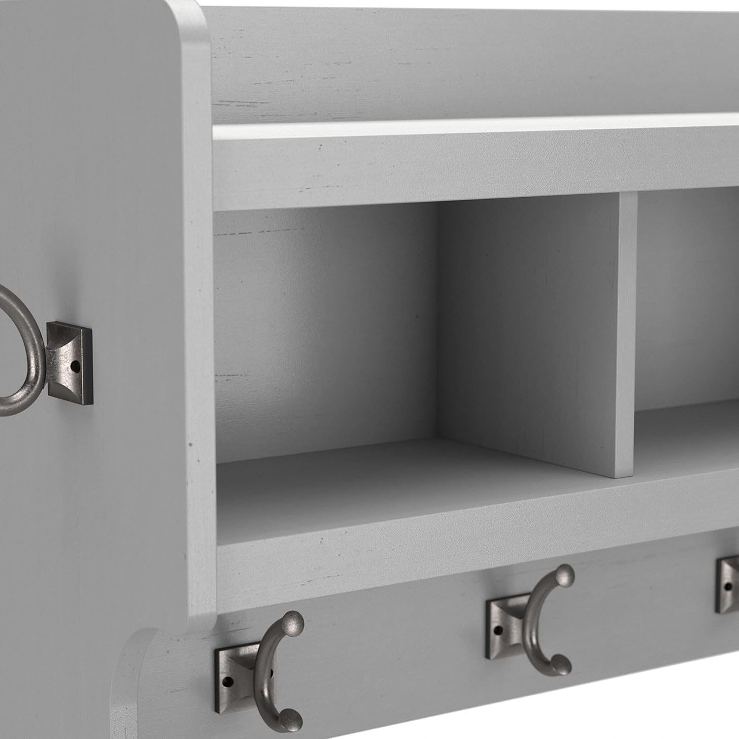 40W Cape Cod Gray Wall Mounted Coat Rack with Shelf B52302