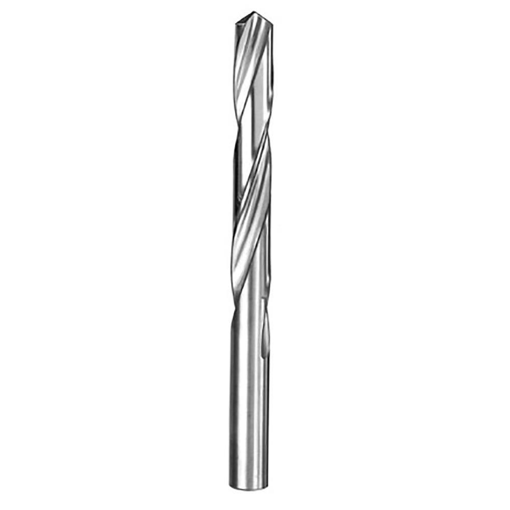 Solid Carbide Jobber Drill, 8.7mm, 118°, Bright Finish, Right Hand Cut, Spiral Flute, Straight Shank, 125mm OAL, Four Facet Point F65003