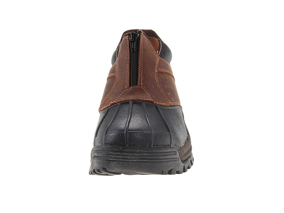 Brown Ankle Zip Boots D9041