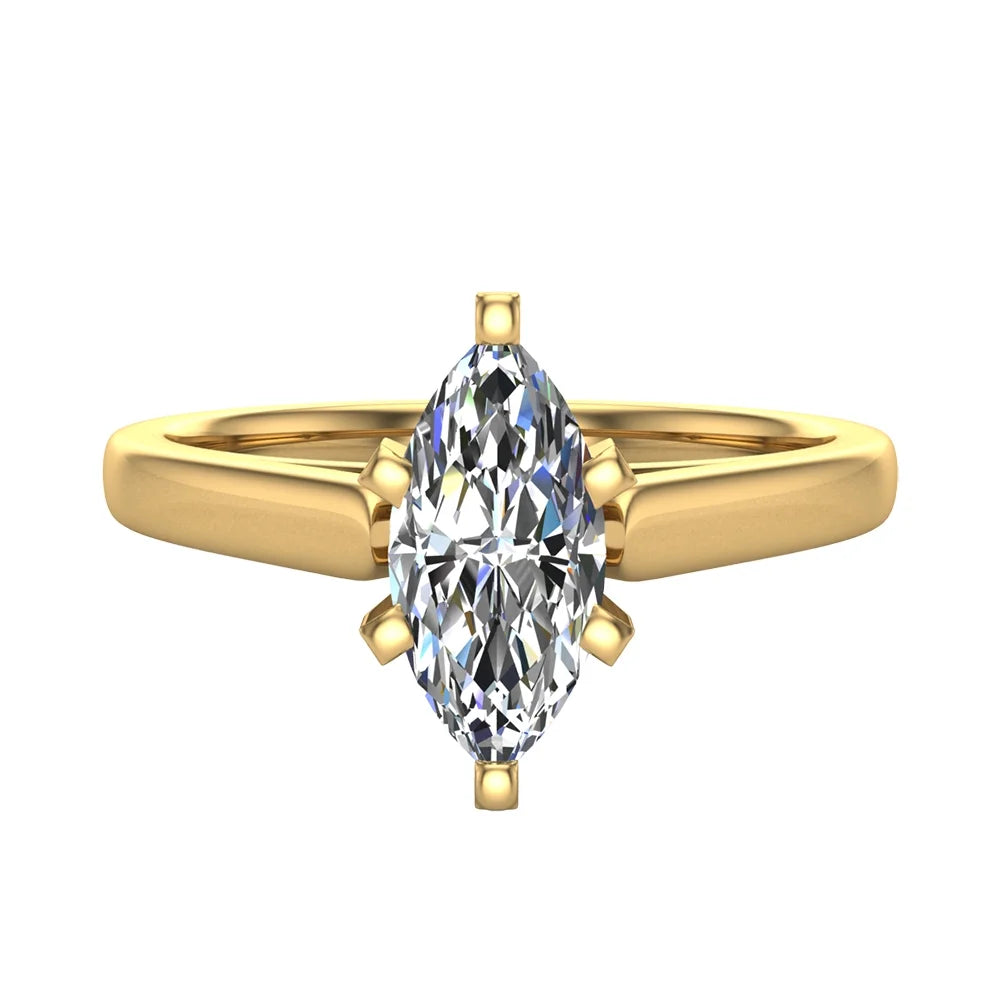 14K Gold 6 Prong Solitaire Diamond Engagement Ring X4996