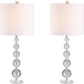 Crystal LED Table Lamp, Clear/Chrome, Set of 2 U4286