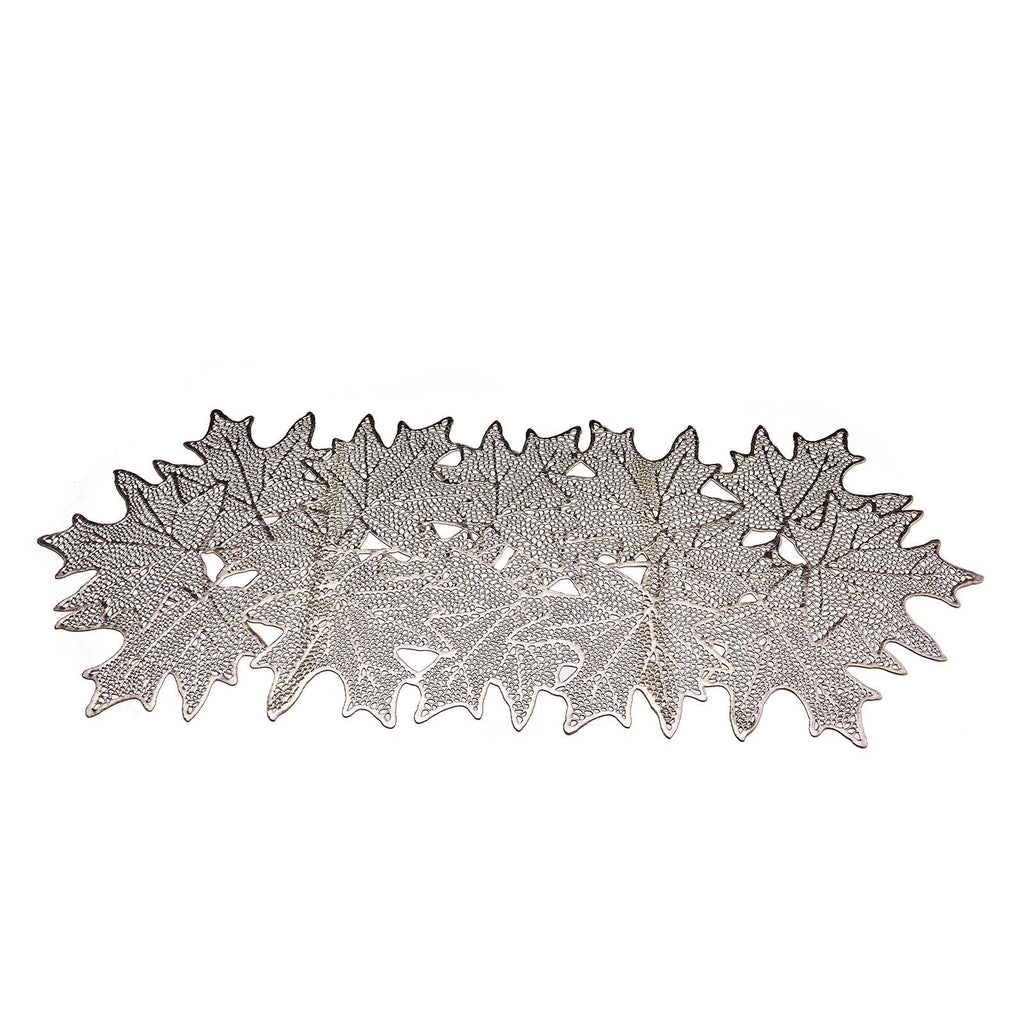 Gold Maple Leaf Vinyl Table Runner W595008