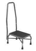 Heavy Duty Bariatric Footstool with Handrail and Non Skid Rubber D255