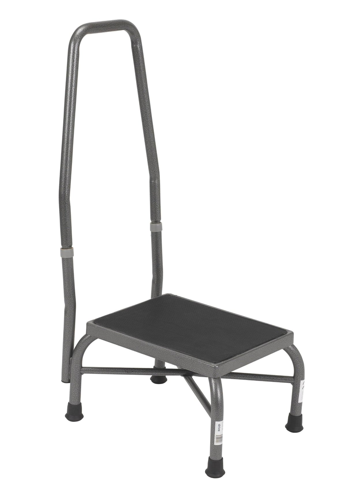 Heavy Duty Bariatric Footstool with Handrail and Non Skid Rubber D255