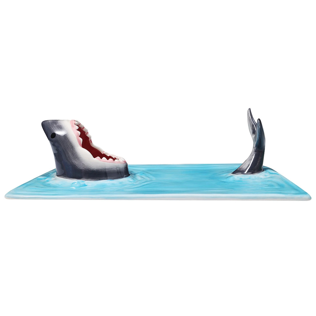 Ceramic Sushi Plate Shark Shape Rectangle Cheese Board W477138