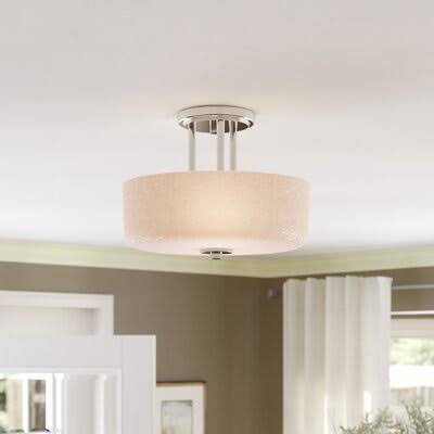 3 Light 12.3x22 Semi Flush Mount Drum Light J91177