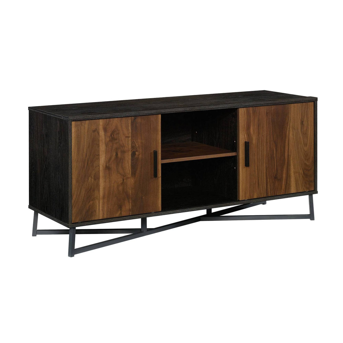 Credenza for 60x22 TVs, Brew Oak/Grand Walnut M99293