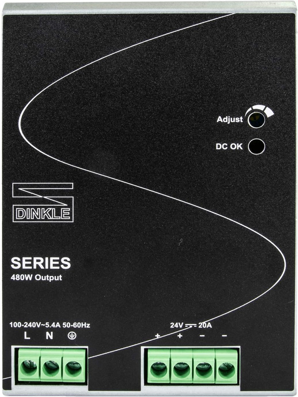24V DC 120W 5A DIN-Rail Power Supply, Pack of 2 V68009