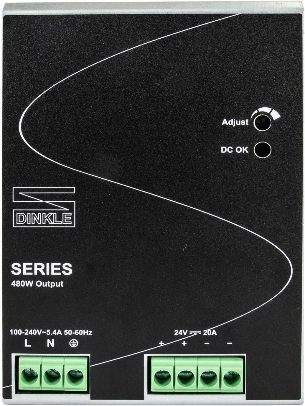 24V DC 120W 5A DIN-Rail Power Supply, Pack of 2 V68009