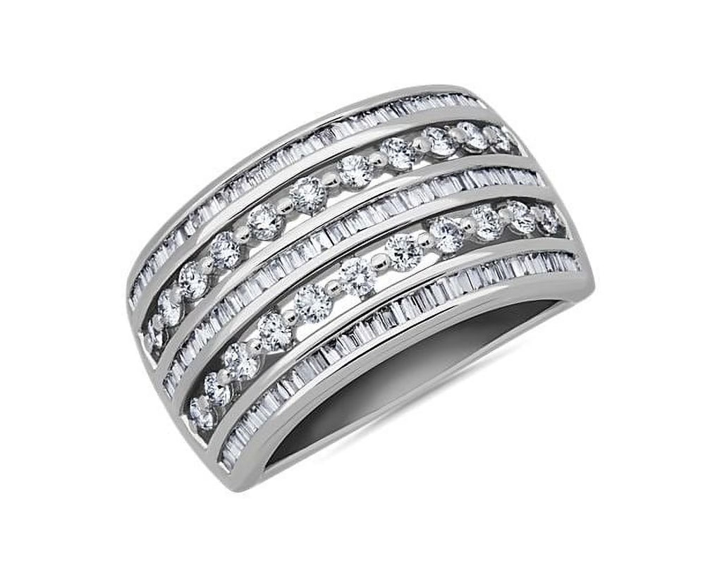 14K White Gold Diamond Eternity Band Size 10.5 H950