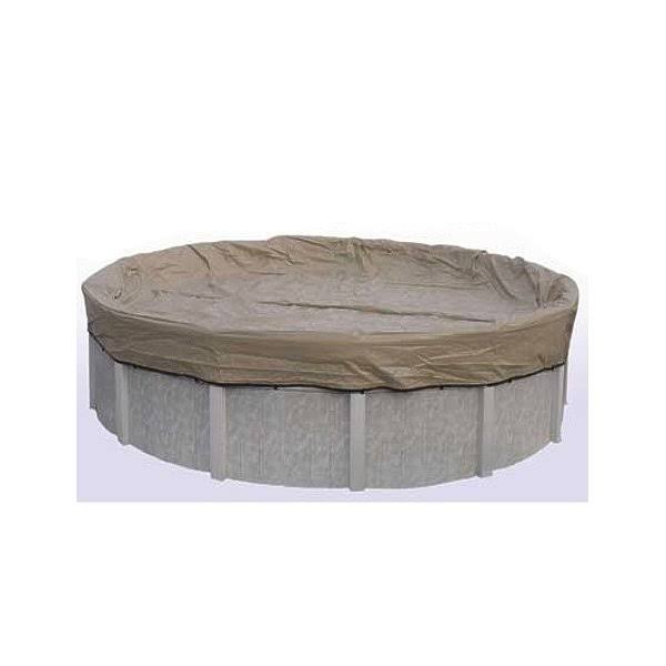 28 ft. Black Tan Round Above Ground Winter Pool Cover H514