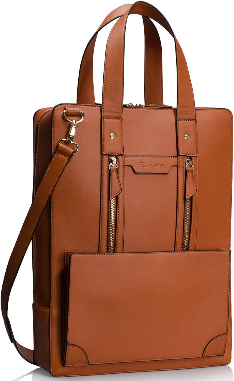 15.6 Inch PU Leather Laptop Briefcase Bag D7085
