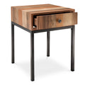 Brown Mixed Material Side Table S3749