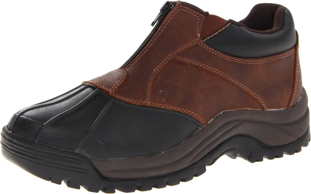 Brown Ankle Zip Boots D9041
