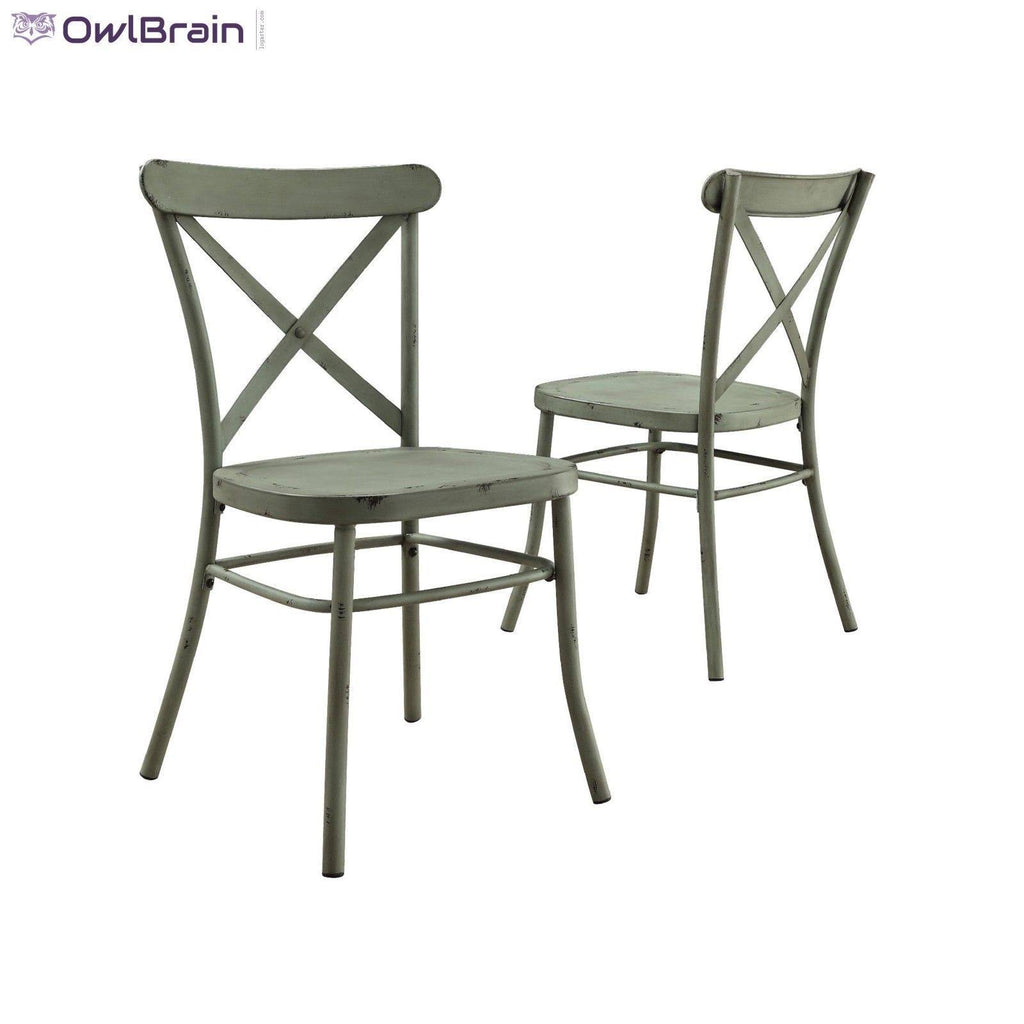 Distressed Green Dining Chair, Set of 2 B5329
