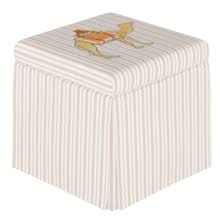 Camel Stripe Storage Ottoman E977