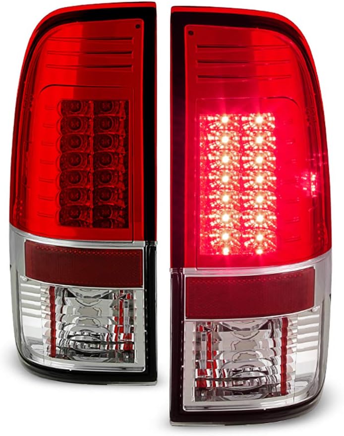 Red Clear LED Tail Lights for Ford F250 F350 F450 Superduty X366721