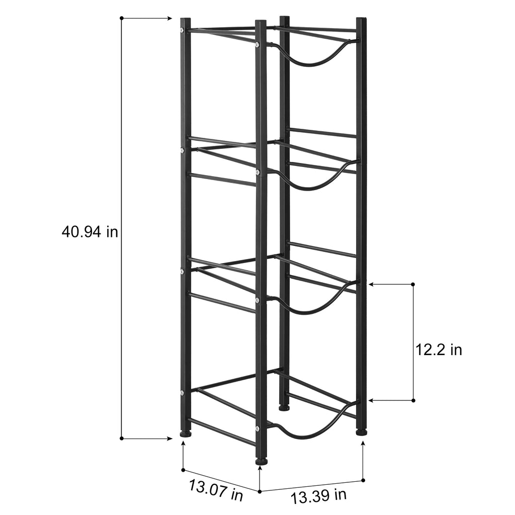 4-Tier Heavy Duty Water Bottle Holder Storage Rack J646