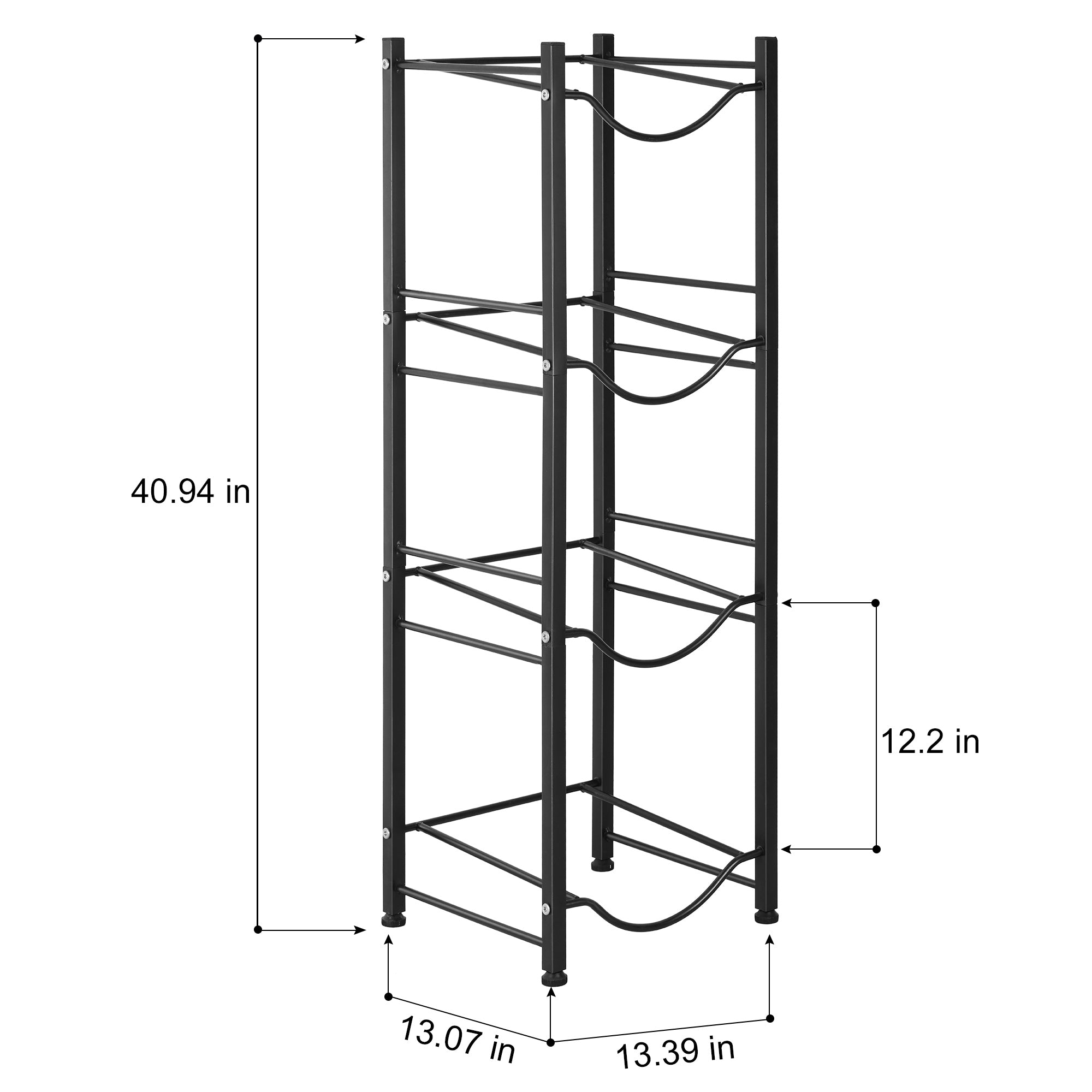 4-Tier Heavy Duty Water Bottle Holder Storage Rack J646
