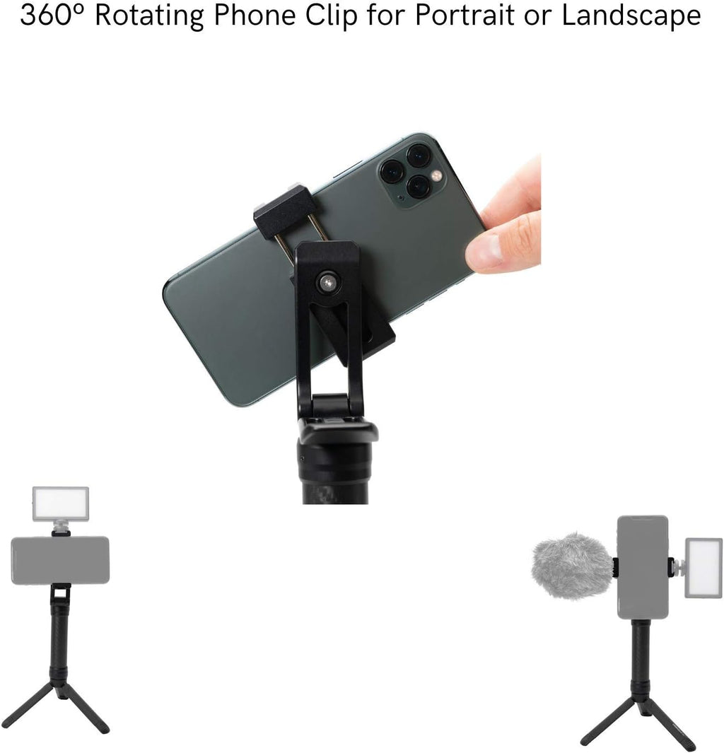 Adjustable Smartphone Tripod Stand, 360-Degree Rotating Phone Mount, Pack of 2 V529016