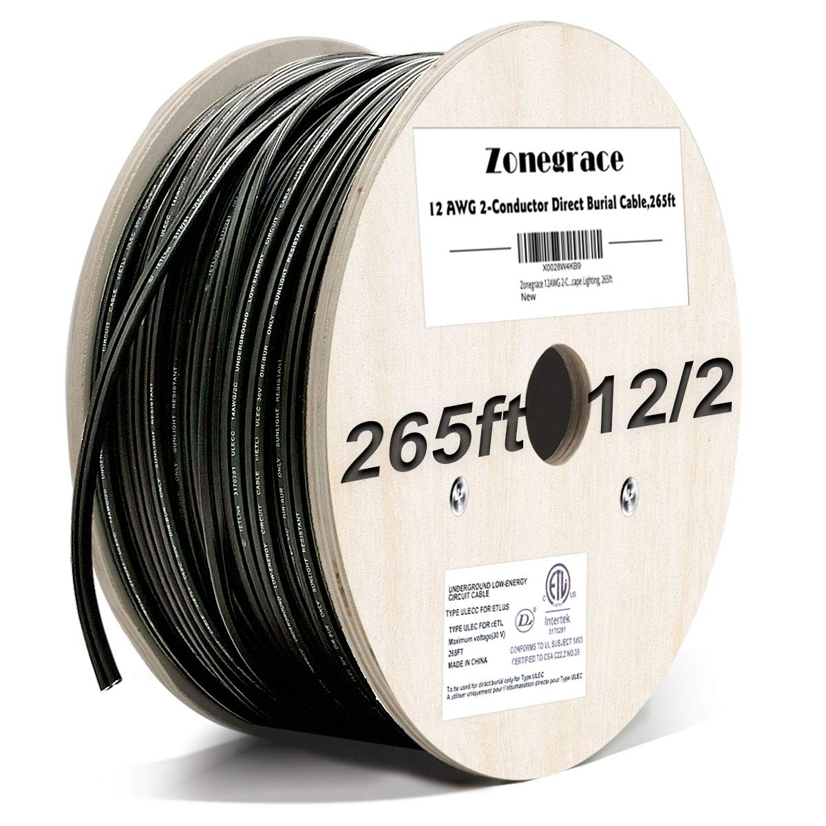 12AWG 2-Conductor Direct Burial Wire, 265ft H925125