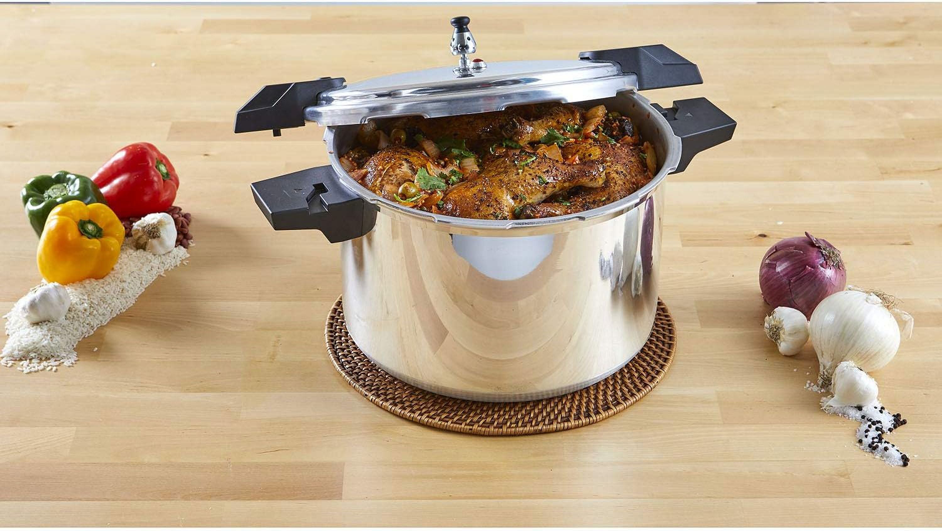 16Qt Jumbo Stovetop Pressure Cooker With Regulator And Side Handles U5038