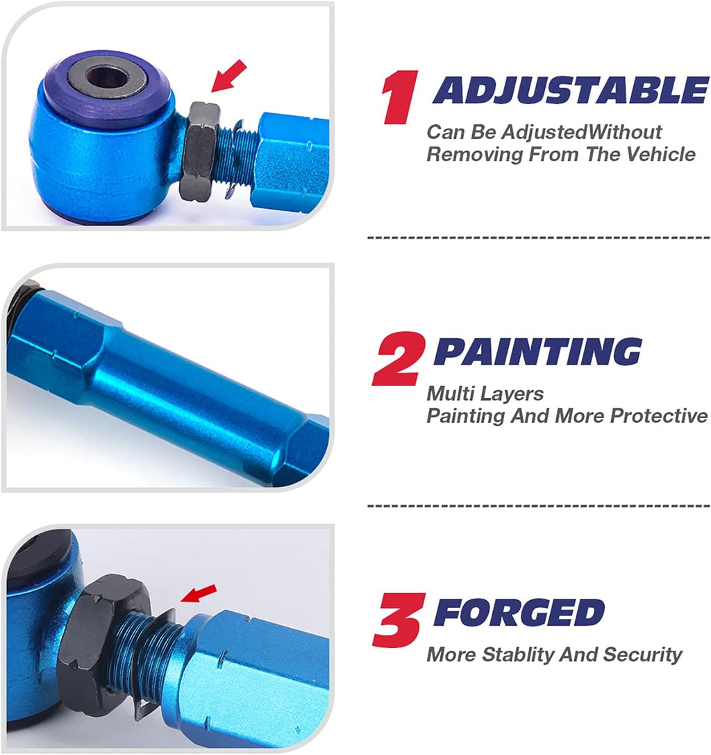 Rear Upper Camber Arms Kit Control Rod Adjustable -2° to +4° D6020