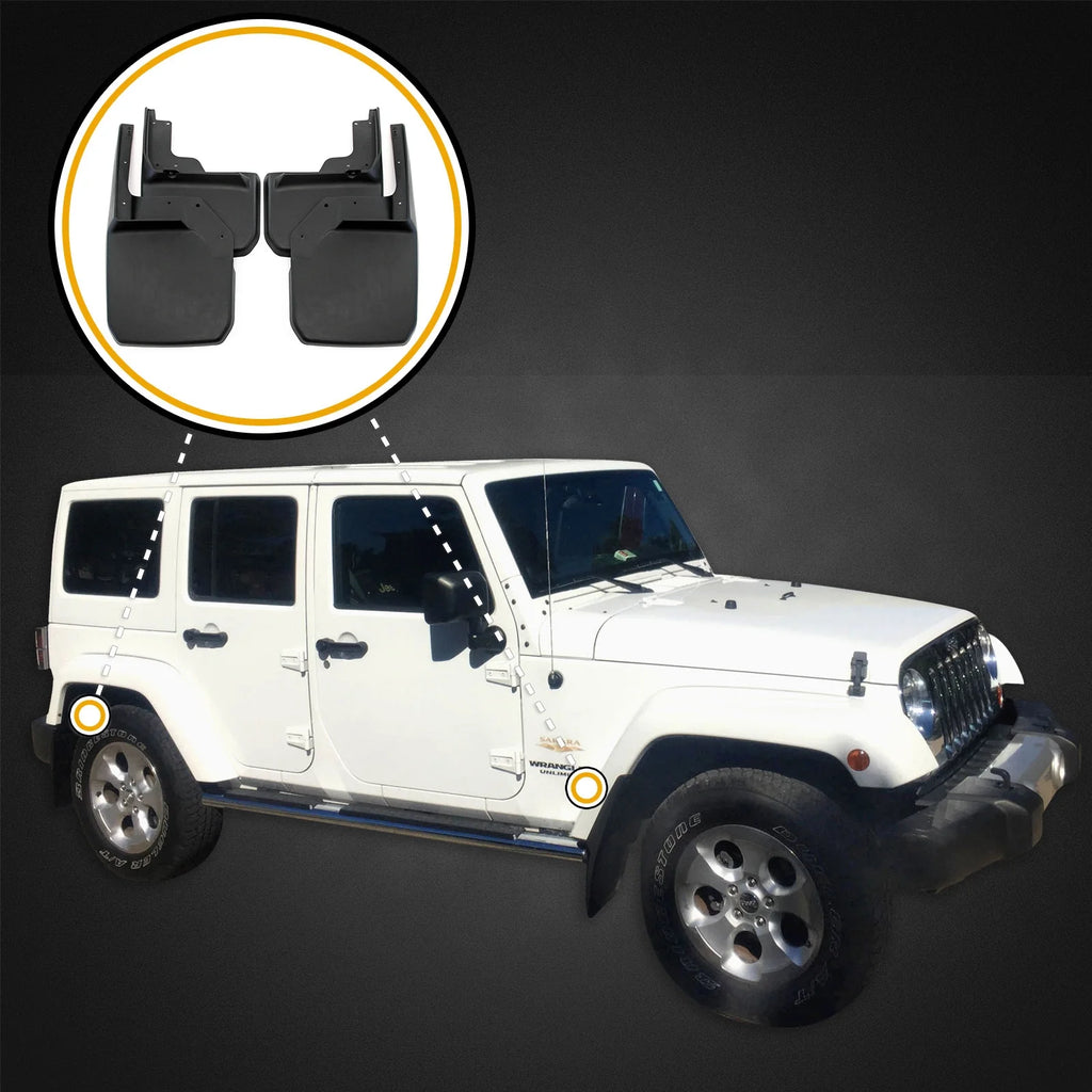 Molded Mud Flaps Splash Flares Front Rear 4pc Set M21856