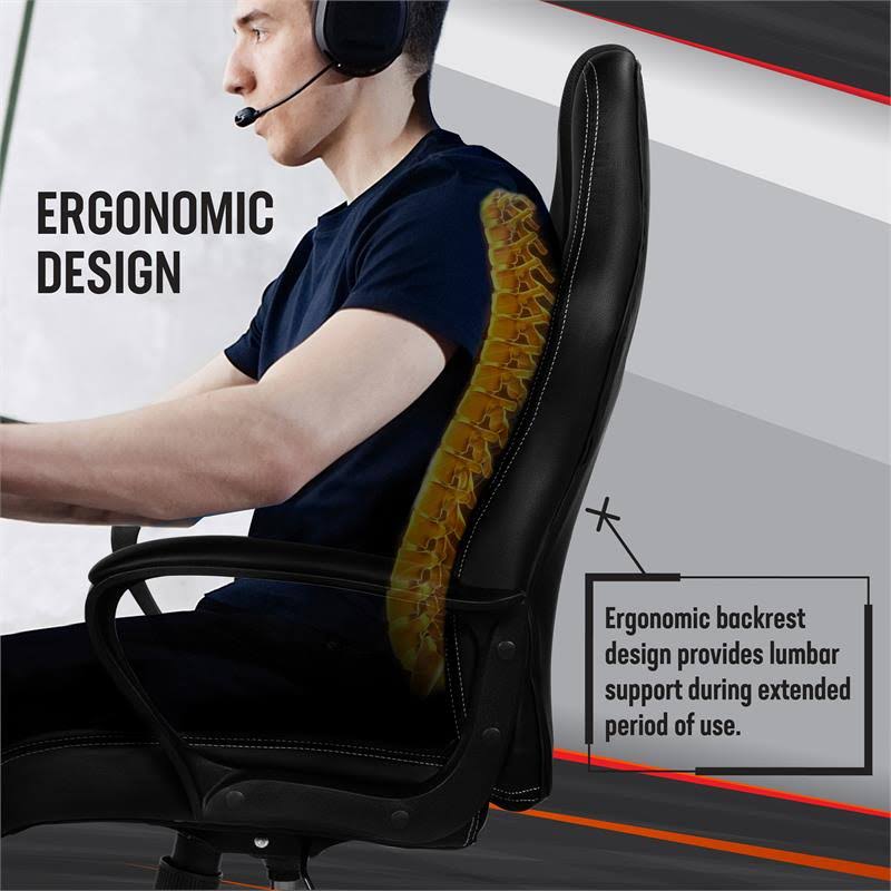 Black Metal 2-Piece Desk and Chair Set M238208