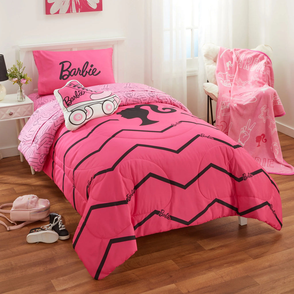 Pink Chevron Microfiber Twin Full Comforter Set R582