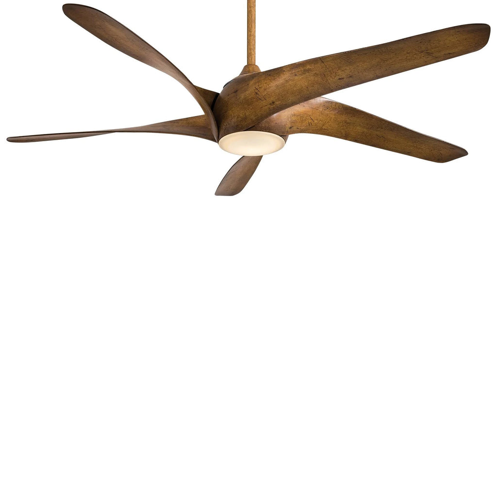 62x22 Distressed Koa Ceiling Fan with Light L9316