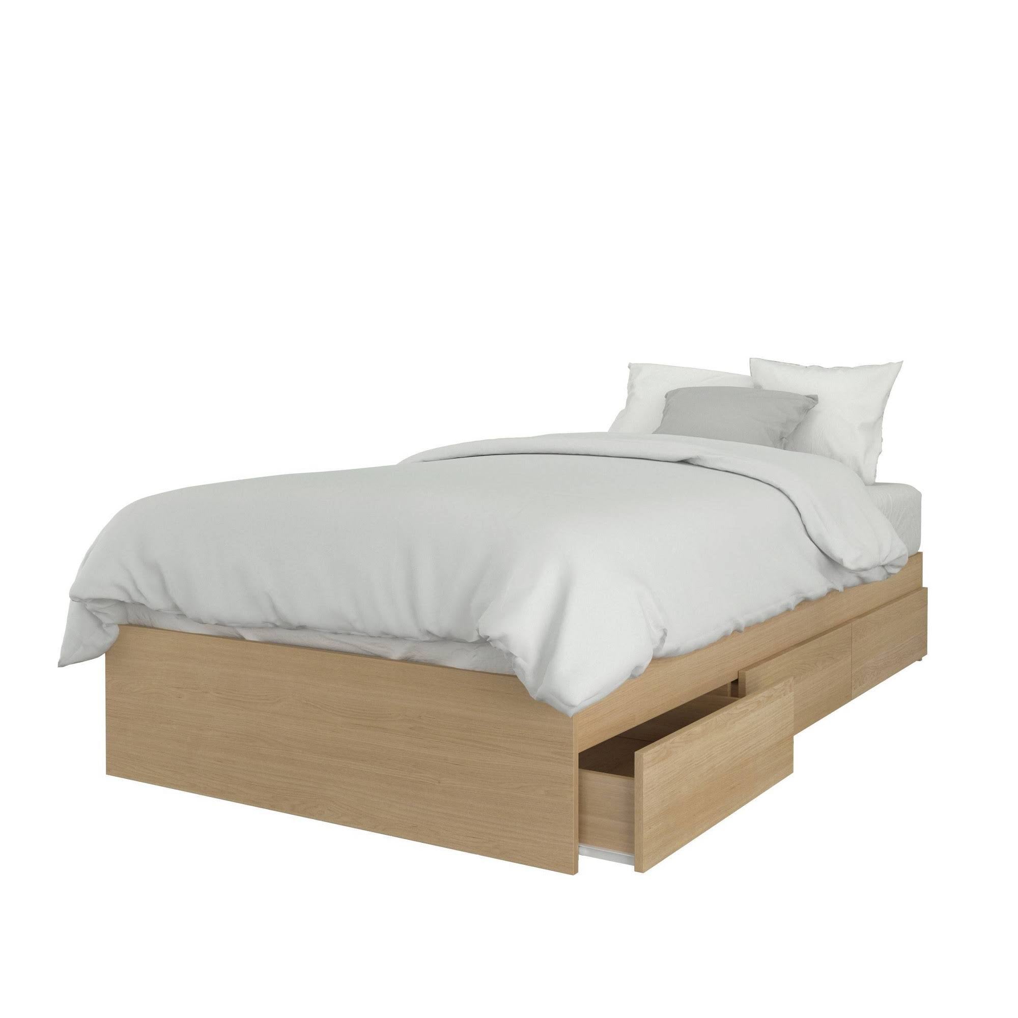 2 Piece Twin Size Bedroom Set Natural Maple W441337