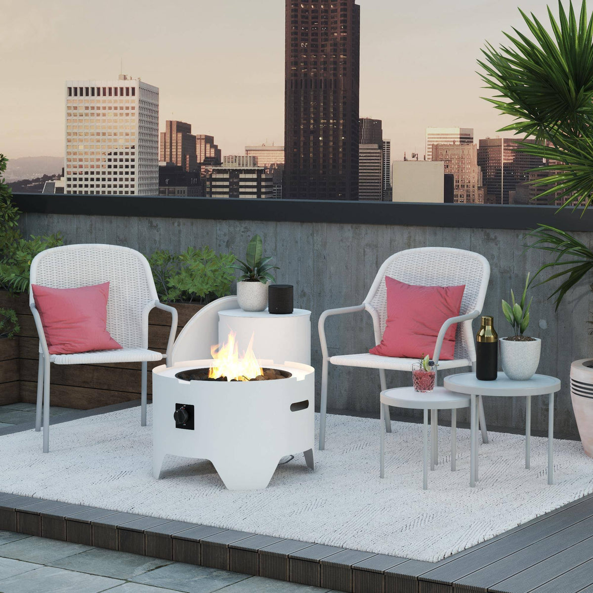 White Fire Pit M4208