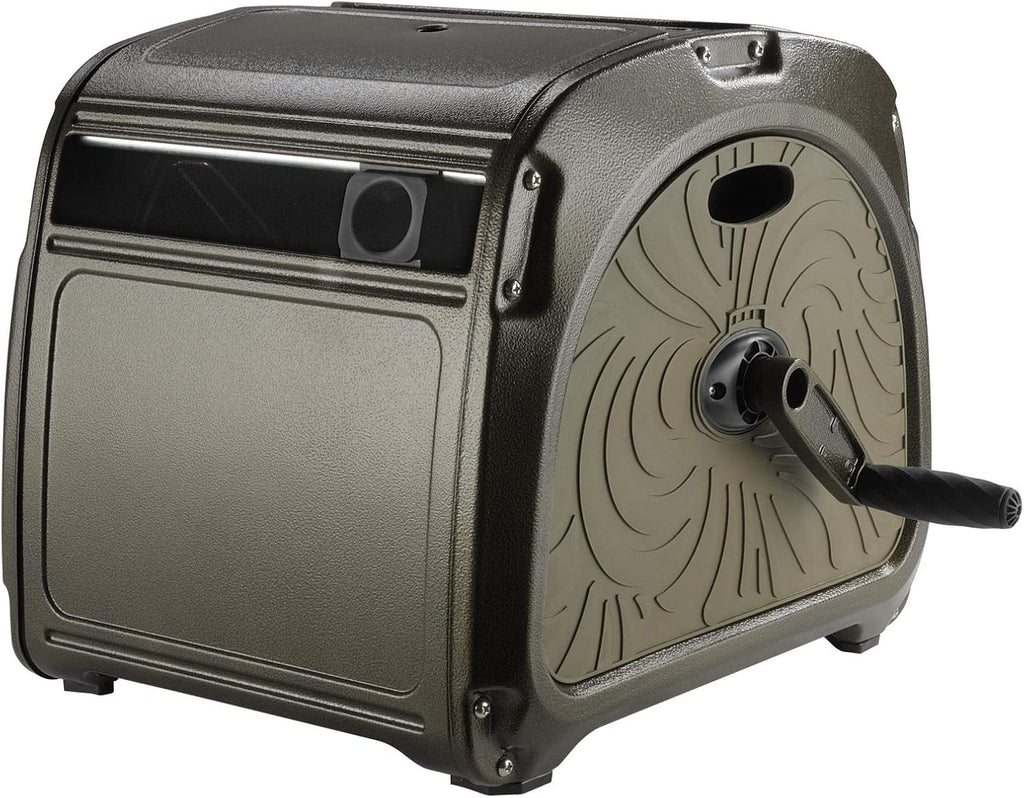 Heavy Duty Metal Garden Hose Storage Reel with Crank Handle, 150ft 5/8 Hose Capacity L503