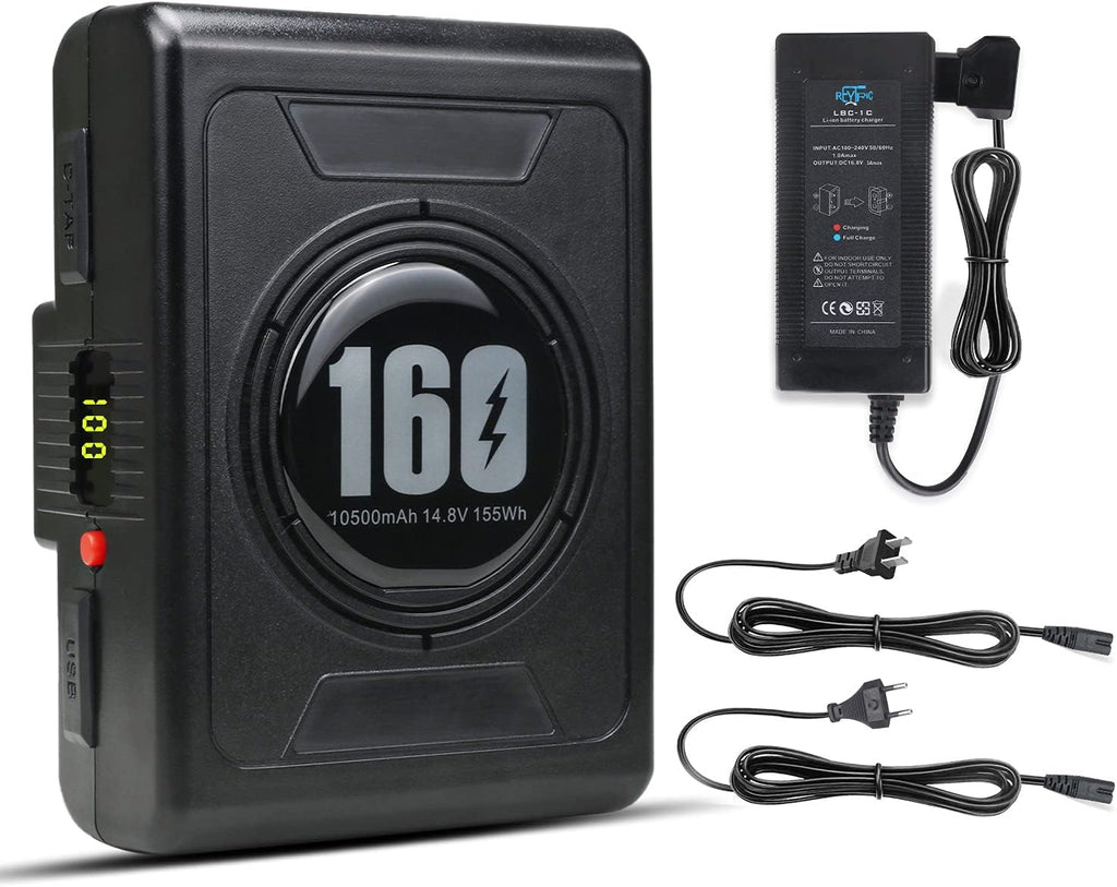 155Wh Gold Mount Battery with D-tap Charger and D-Tap Output Cable P53492