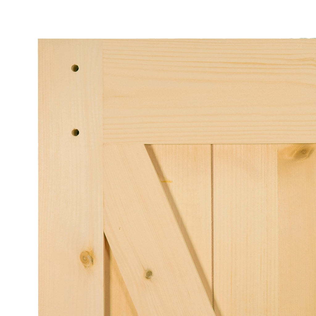 Solid Pine Unfinished Barn Door Slab F70132