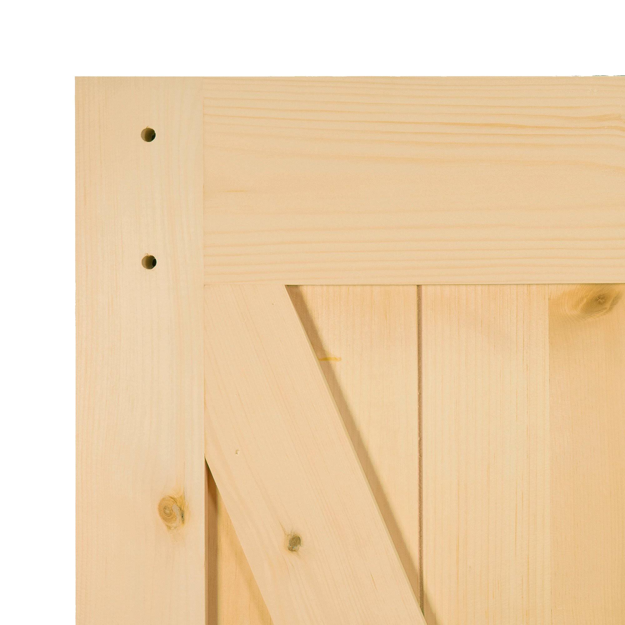 Solid Pine Unfinished Barn Door Slab F70132