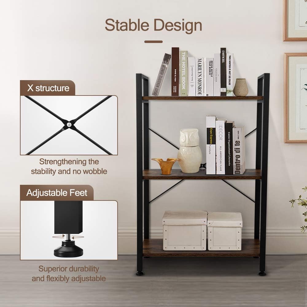 3 Tier Metal Frame Bookshelf F505707