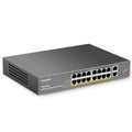28 Port PoE Gigabit Managed Switch, 24 GE PoE Port, 4 GE Uplink, 4 Combo SFP, 300W, L2+ Smart Managed, Rackmount Fanless S984