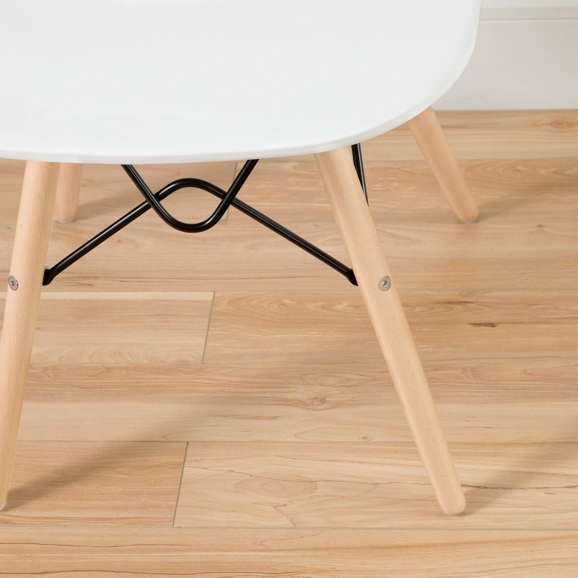 Clear and White Dining Side Chair N2615