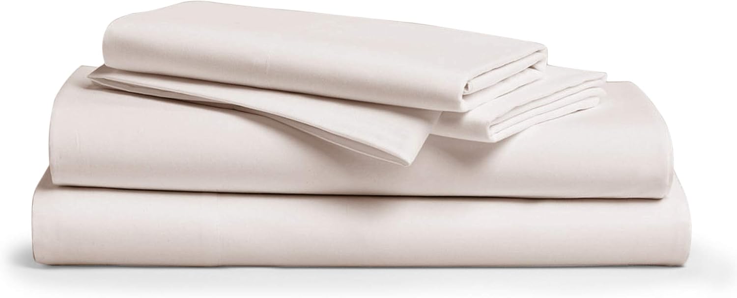 White 100% Egyptian Cotton Sheet Set, 4 Piece, California King, Deep Pocket I2064